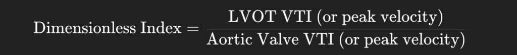 Dimensionless Index (Velocity Ratio)